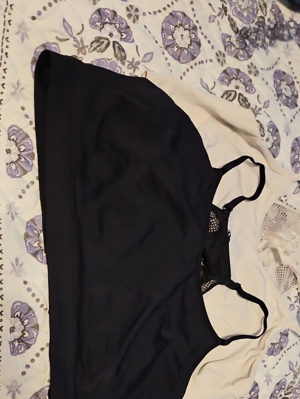 Cacique Black Bralette with Subtle Logo